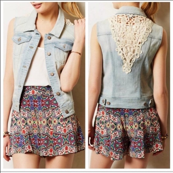 Pilcro and the Letterpress Jean Sleeveless Jacket - Picture 1 of 7
